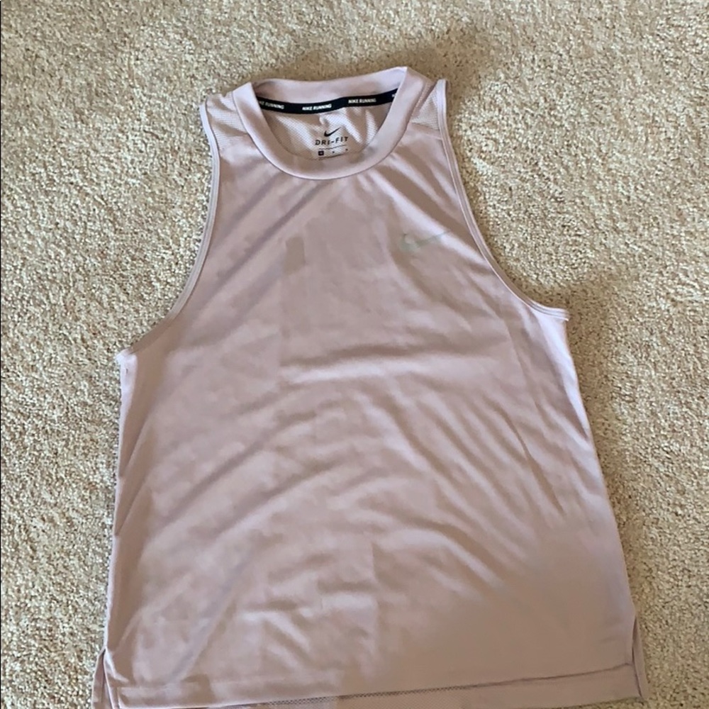 cute nike light pink crop top